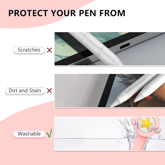 Silicone Case Compatible with Apple Pencil 2nd Generation, Pro - Cute Protective Cover Compatible with Apple Pen 2, Pencil Sleeve for ipad Pencil 2nd Gen, Shockproof Skin Accessories for iPad Pen