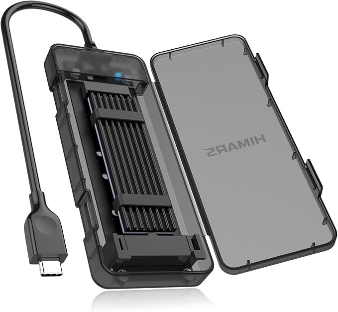 HIMARS US-2575 M.2 NVMe PCIe SSD Enclosure USB 3.2 Gen 2 Type C Tool-Free External SSD Case (US-2575)