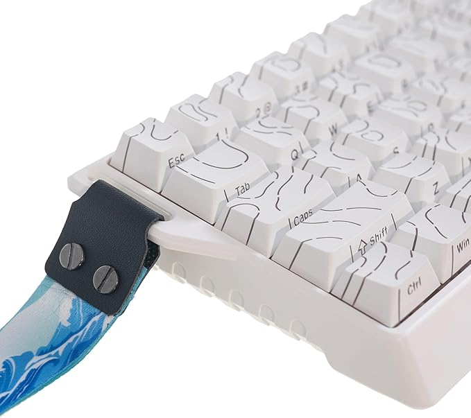 GK GAMAKAY x NaughShark NS68 Rapid Trigger Wired Gaming Keyboard, 65% Hall Effect Mechanical Keyboard, 8KHz Polling Rate 0.01mm RT, Snap Tap, Outemu Peach Crystal Magnetic Switch (White-Side Printed)
