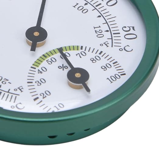 Mini Indoor Thermometer Hygrometer, 2 in 1 Temperature Humidity Monitor Gauge No Battery Required Mini Wall Hanging Thin Temperature Humidity Meter for Home, Room