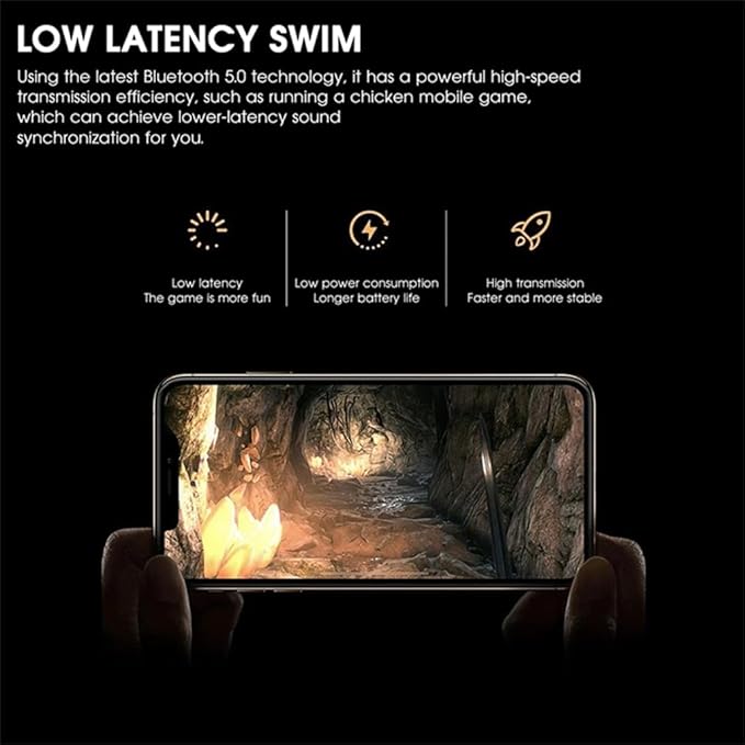 TWS True Wireless Earbuds, ANC Active Noise Cancelling Touch Control Bluetooth 5.0 Headphones with Mic, IPX5 Waterproof Deep Bass Stereo Headset in Ear for Android iOS,White