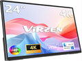 24” 4K 3840 * 2160 Portable Monitor 100Hz 120% sRGB USB-C HDMI Large Gaming Second Extender Display Monitor for MacBook Laptop,Desktiop,PS5/4, Xbox, Switch,Phone