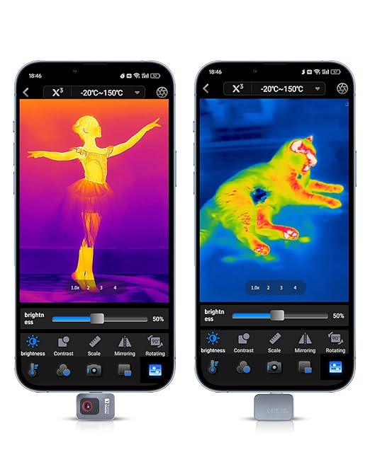 Thermal Master P2 Thermal Camera for Android, Thermal Imager with 512 × 384 Super IR Resolution, 1.5℃ PCB Accuracy, -4℉ to 1112℉ Thermal Imaging Camera (P2 Android)