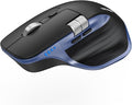 TECKNET Wireless Mouse, Bluetooth Mouse (BT5.3/5.0 & 2.4G) Rechargeable Ergonomic Optical Mouse with 6 Adjustable DPI, Side Scroll, USB A Receiver, 7 Buttons, Wide Compatibility - Black & Blue