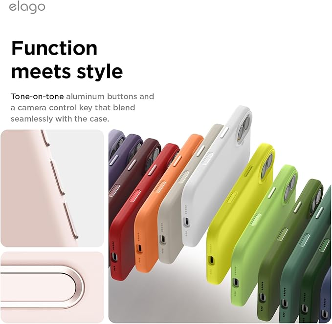 elago for iPhone 17 Case, Premium Magnetic Silicone Case, Compatible with MagSafe, Liquid Silicone Material, Protective Cover, Shockproof, Slim Phone, 6.3 inch (Lovely Pink)