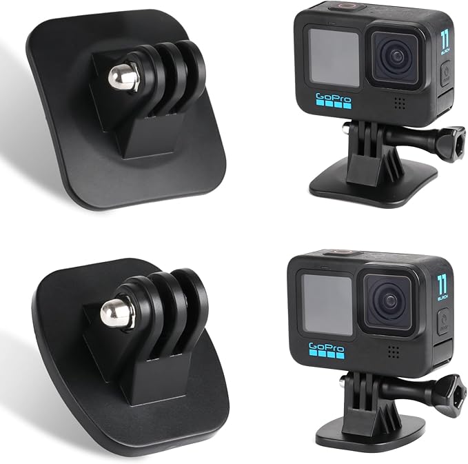 HSU Adhesive Mounts Helmet Adhesive Sticky Mounts Flat & Curved 3M Mount for All GoPro Cameras and Other Action Cameras