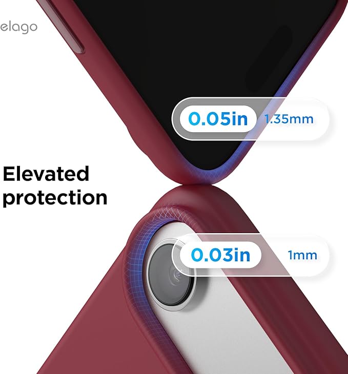 elago for iPhone Air Case, Premium Magnetic Silicone Case, Compatible with MagSafe, Liquid Silicone Material, Protective Cover, Shockproof, Slim Phone, 6.5 inch (Burgundy)