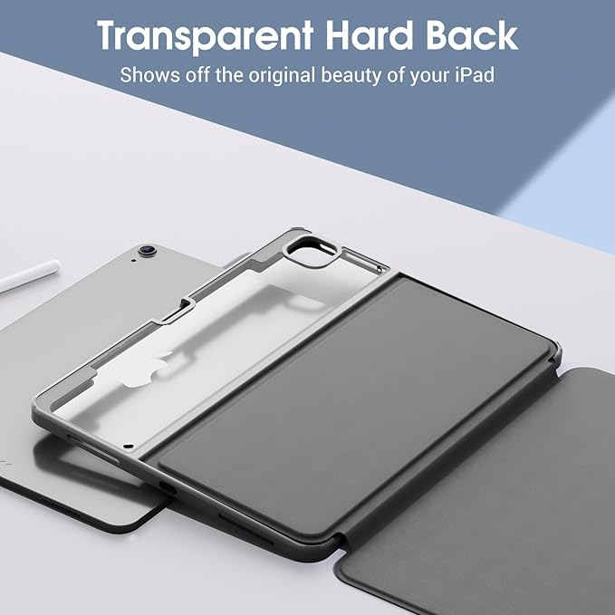 ProCase for iPad Air 13 Inch Case (2026/2025/2024) M4/M3/M2 & iPad Pro 12.9 inch 6th/5th/4th/3rd 2022/2021/2020/2018; Protective Folio Shockproof Case with Pencil Holder -Black
