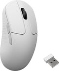 Keychron M3 Mini 8K Wireless Bluetooth 5.3/2.4 GHz/Wired Optical Mouse, Ultra-Lightweight 55g Programmable PixArt 3950 Sensor with up to 30,000 DPI/ 750 IPS for Windows Mac Linux - White
