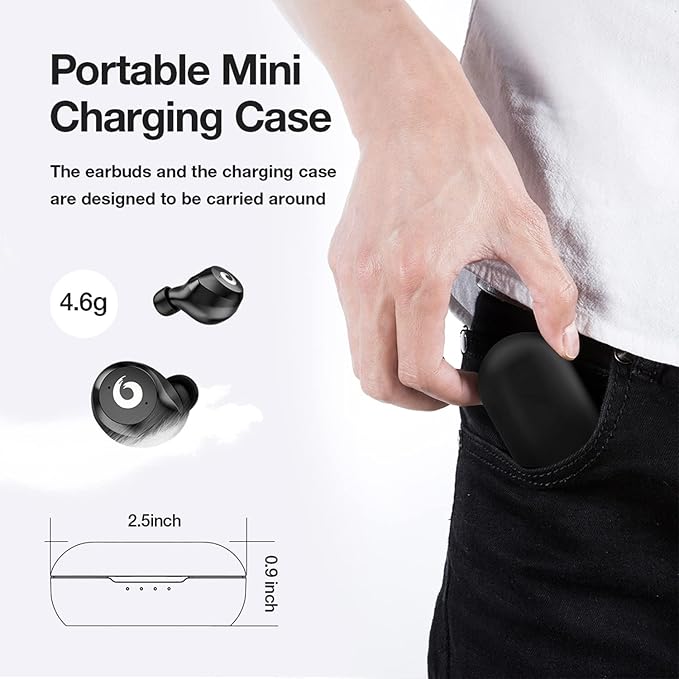 X9 Wireless Earbuds Bluetooth 5.3 Headphones Waterproof Stereo Earphones in Ear Touch Control with Microphone Headset with Deep Bass for Sport, Gaming and Running(Blue)