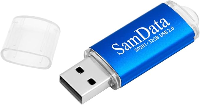 SamData 3 Pack 32GB USB Flash Drives USB 2.0 Thumb Drives Memory Stick Jump Drive Zip Drive, 3 Colors: Blue Red Green