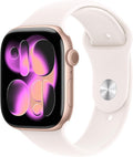 Apple Watch Series 11 [GPS + Cellular 46mm] Smartwatch with Rose Gold Aluminum Case w Light Blush Sport Band - M/L. Sleep Score, Fitness Tracker, Health Monitoring, Always-On Display, Water Resistant