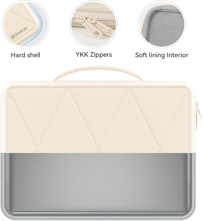 Smatree Hard EVA Protective Sleeve Compatible for 14 inch ASUS P1412 Laptop, Waterproof Slim Sleeve Case, White (X8243W)