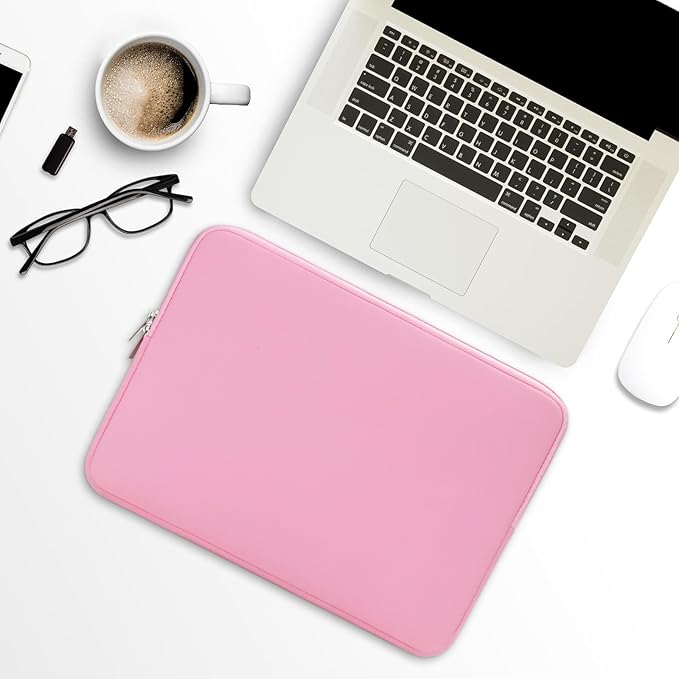 RAINYEAR 13 Inch Laptop Sleeve Compatible with 13.3" MacBook Air/Pro M1 M2 M3 M4 M5 A3449 A3240 A3113 A2681 A2338 Carrying Bag Protective Cover Soft Case (Pink, Upgraded Version)