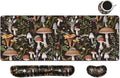 MIBITRI Keyboard Mouse Pad Set, Extended Gaming Mouse Pad+Ergonomics Keyboard Wrist Rest Support, Memory Foam, Easy Typing Pain Relief, 3Pcs XXL Ultra Thick Desk Mat, Cute Mushroom