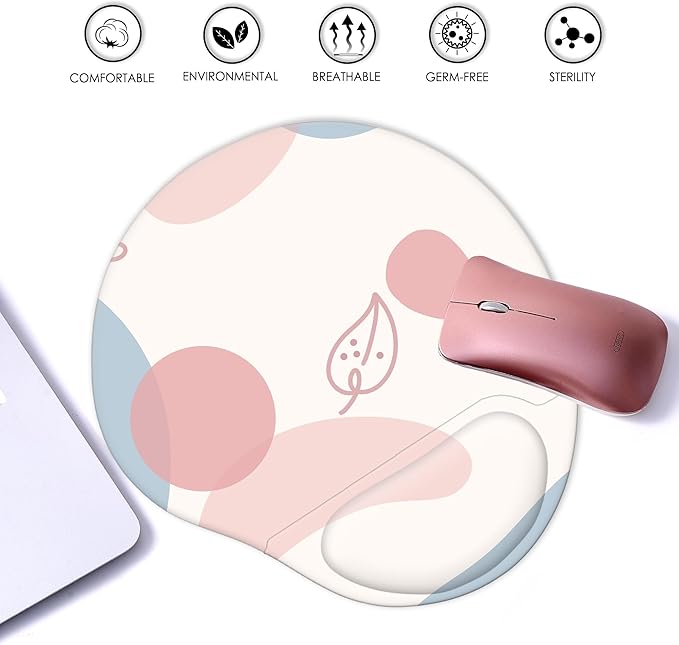 Ergonomic Mouse Pad with Wrist Support,Cute Mouse Pads with Wrist Rest,Comfortable Mouse Pad for Home Office Gaming Working Computers Laptop,Pain Relief with Non-Slip PU Base (Color Lump)