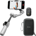 AOCHUAN Smartphone Gimbal Stabilizer for iPhone & Android, 3-Axis Phone Gimbal with Bluetooth Remote Control, Built-in 7.8” Extendable Rod, EVA Protective Storage Bag w/Hand Strap, V8 KIT WH& B30
