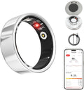 Smart Health Ring for Women Men Fitness Tracker with Heart Rate, Blood Oxygen, HRV, Sleep Monitoring, Step Counting, IP68 for iPhone and Android, No Subscription Fee (Silver, 9#)