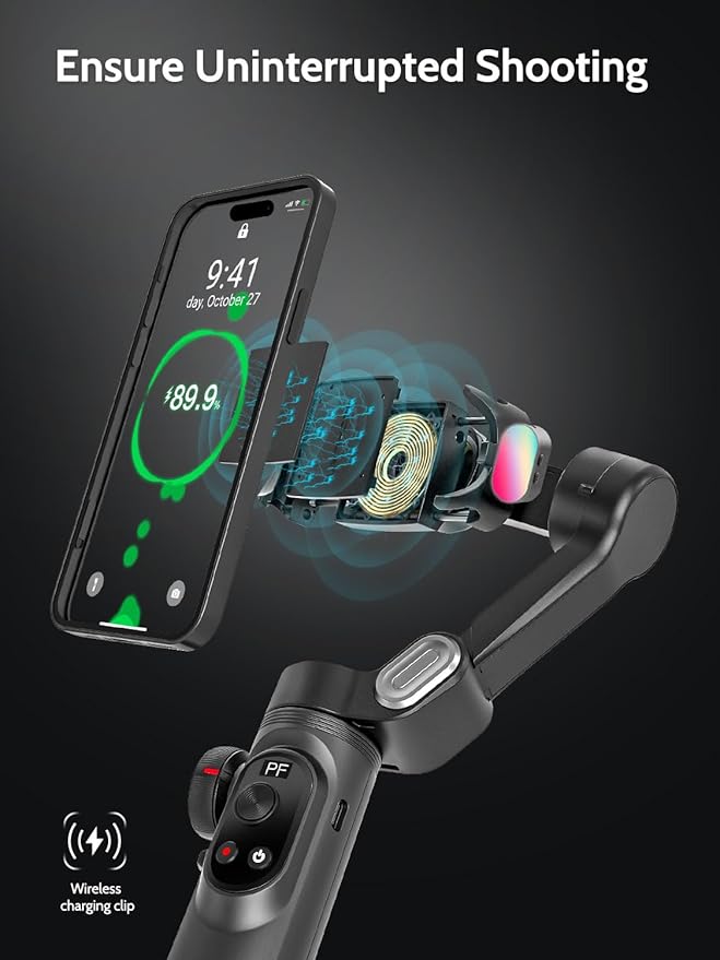 AOCHUAN 3-Axis Gimbal Stabilizer for Smartphone Smart X Pro Kit & T20 Complete Tripod