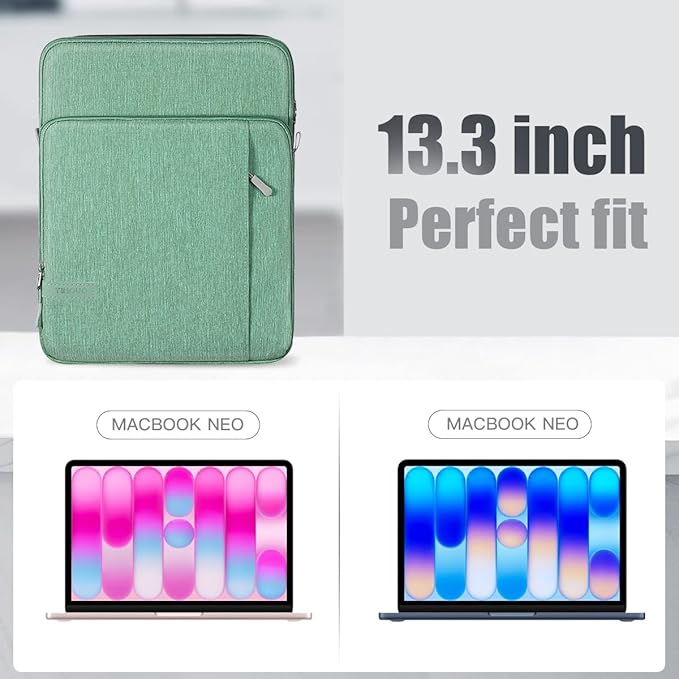 TiMOVO Laptop Sleeve Bag for MacBook Neo 13 inch 2026 Model A3404 with A18 Pro Chip, Carrying Case with Shoulder Strap, Lime Green