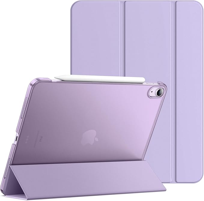 JETech Case for iPad Air 11-Inch M4/M3/M2 (2026/2025/2024), iPad Air 5 (2022 5th Generation 10.9-Inch), Slim Stand Hard Back Shell Cover with Auto Wake/Sleep (Light Purple)