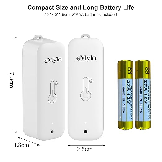WiFi Thermometer, Humidity Meter with Smart Alert, Data Storage and Calibration, Temperature and Humidity Monitor for Bedroom, Baby Room, Warehouse, Cellar, Greenhouse, White 2 Pack