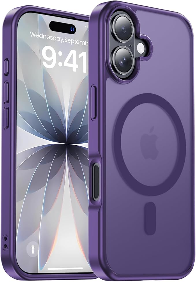 Strong Magnetic for iPhone 17 case [10Ft Military-Grade Protection] Compatible with fit MagSafe Shockproof Slim Thin Cover case for iPhone 17 6.3 inch, Deep Purple