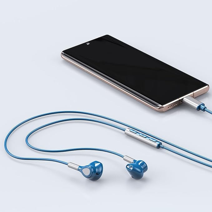 USB C Headphones for Samsung Galaxy S26 S25 S24 S23 S22 S21 S20 A56 A17 A16 Wired USB C Earbuds with Mic Volume Control Earphones USB Type C Headphones for iPhone 17 16 15 Pro Max Plus iPad 10 Pixel