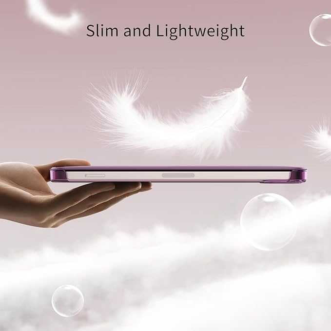 MoKo for iPad mini 7 (A17 Pro) Generation Case 2024, iPad mini 6 Case 2021, 8.3-inch Slim Lightweight Protective Hard Back PC Shell Stand Cover Support Touch ID, Auto Wake/Sleep, Dark Purple