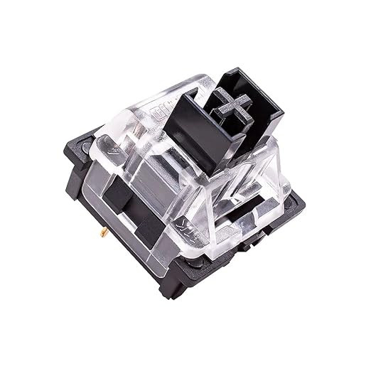 OUTEMU Black Keyboard Switches, Pack 65 DIY Replacement Switches for Mechanical Gaming Keyboard -Linear,Black