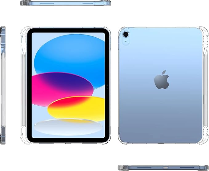 Clear Case for iPad (A16) 11th Generation 11 inch 2025 & iPad 10th Generation 10.9 inch Cover 2022 with Pencil Holder,UUcovers Lightweight Thin Crystal Transparent Shockproof Soft TPU Back Shell,Clear