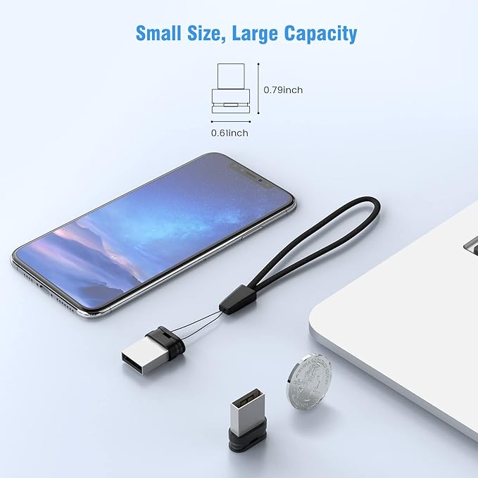 32GB Small USB Drive K&ZZ 10 Pack 32 GB Mini Flash Drive with Lanyard 32G Low Profile USB Flash Drives Micro Thumb Drive for PC Laptop (32GB, Black)