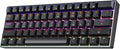 60% Mechanical Gaming Keyboard, RGB Backlit Ultra-Compact 61 Keys Wired Mini Keyboard, Anti-Ghosting, Portable Small Keyboard for PC, Mac, Laptop, Office & Gaming, Black