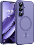 TOCOL for Samsung Galaxy S26 Case, Compatible with Magsafe, Full Camera Protection, Built-in Magnetic Ring, Drop Protection, Translucent Matte Phone Case for S26 (Lavender Gray)