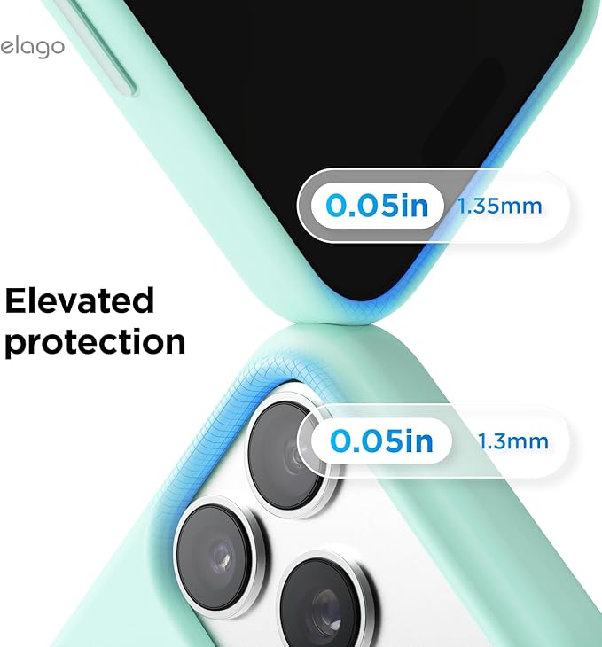 elago for iPhone 17 Pro Case, Premium Magnetic Silicone Case, Compatible with MagSafe, Liquid Silicone Material, Protective Cover, Shockproof, Slim Phone, 6.3 inch (Aqua Sky)
