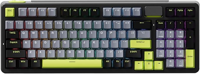 Rapoo V700DIY-98 Wireless Mechanical Keyboard, BT5.0 + 2.4GHz, Hot Swappable Custom Gaming Keyboard, Speed Silver Linear Switch, 16.8M Per-Key RGB, Gasket Mount, Creamy Sound, Full NKRO Anti-Ghosting