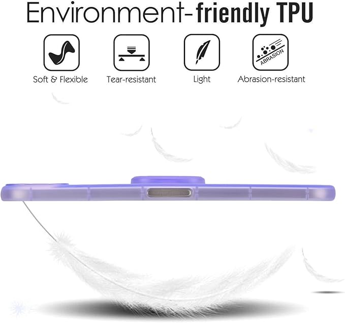 Slim Case for iPad mini 7 (A17 Pro) 2024/ Mini 6 8.3'', Built-in Kickstand Non-Slip Military Grade Drop Protection Rugged for iPad mini 7th 6th Generation, Purple
