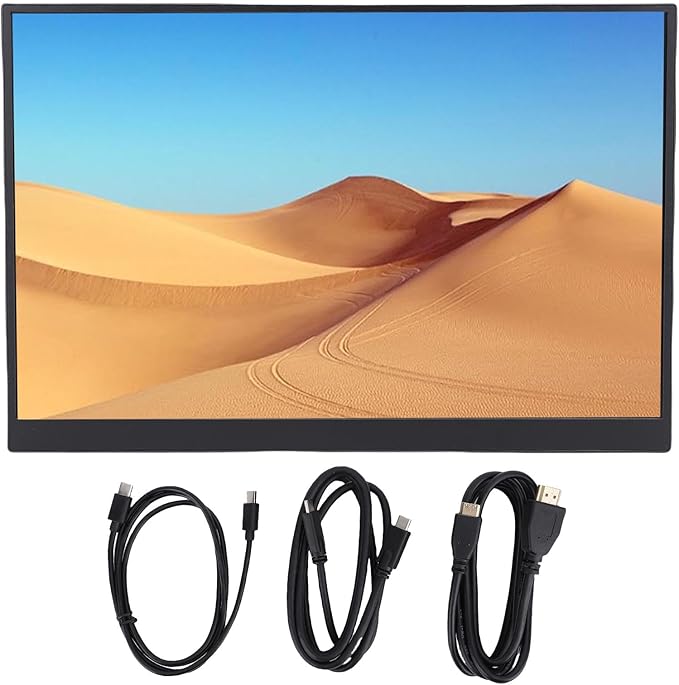 Zunate 16 Inch Portable 4K Computer Display with 120Hz Refresh Rate, USB C and Mini HD Ports, Dual Speakers, Eye Comfort Mode, External Monitor for Laptop Phone Gaming
