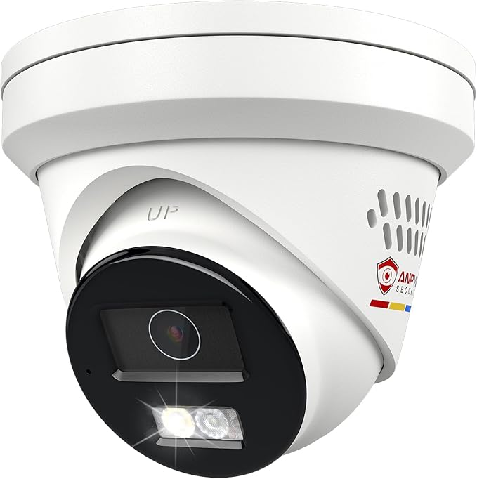 Anpviz 5MP AI IP PoE Camera, Active Deterrence IP Security Camera Outdoor, 2-Way Audio, Human & Vehicle Detection, Smart Color Night Vision, IP67, 5MP@20fps, 2.8mm Lens Wide Angle, IPC-D3653WD-SA