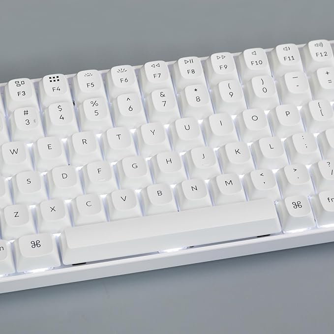 Keychron K4 Pro QMK/VIA Bluetooth Wireless Mechanical Keyboard, 96% Layout Custom Programmable Gaming Keyboard with White Backlit, Hot-Swappable K Pro Silent Red Switch for Mac Windows Linux - White