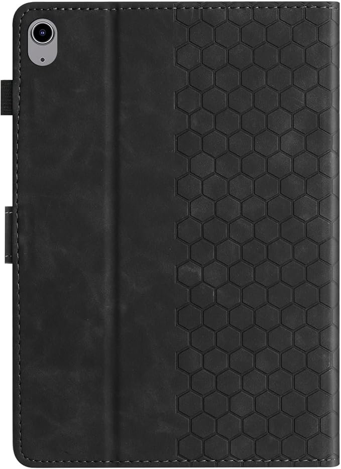 DTangLsm for iPad A16 Case iPad 11th Generation Case 11-inch 2025, iPad 10th Generation Case 10.9-inch 2022, Smart PU Leather Folio Stand Cover with Pencil Holder, Auto Wake/Sleep, Honeycomb Black