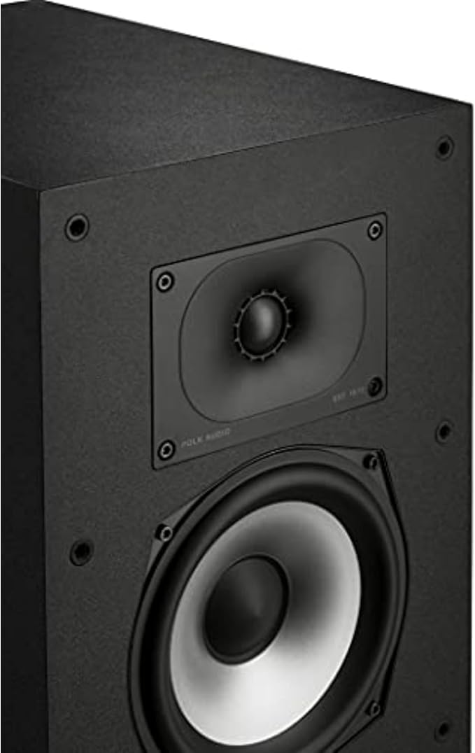 Polk Monitor XT70 Large Tower Speaker, Home Stereo Speakers, Hi-Res Audio, Dolby Atmos & DTS:X Compatible, 1" Tweeter, (2) 6.5" Balanced Woofers, (2) 8" Passive Radiators (Single, Midnight Black)