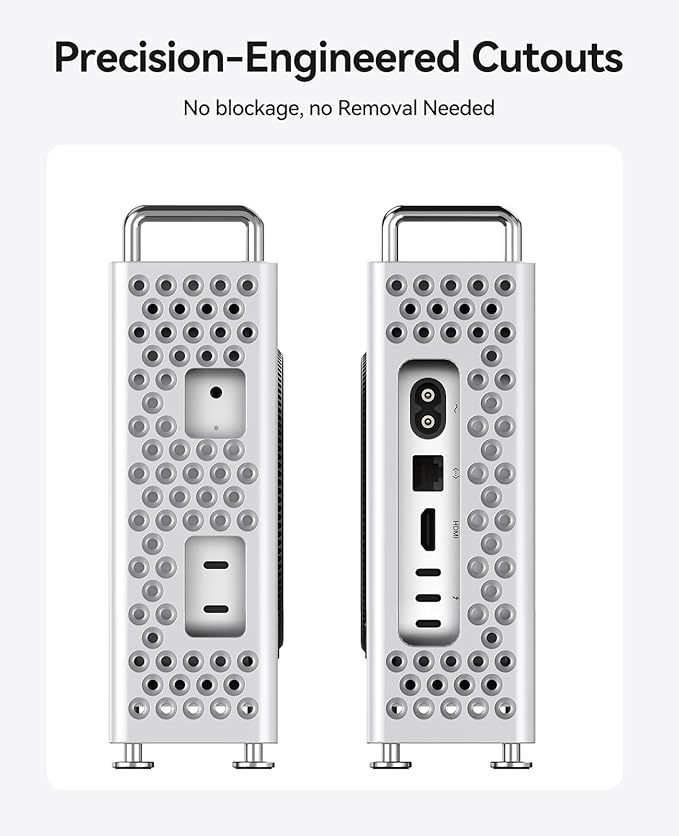 ORICO MiniPro Aluminum Stand for Mac mini M4/M4 Pro, Vertical Mount Holder Case, Durable Mini PC Accessories for Mac mini M4 (MS10)