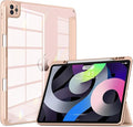 VIKESI Case for iPad Pro 12.9 6th/5th/4th/3rd Generation 2022/2021/2020/2018,TPU Shockproof Frame,Built-in Pencil Holder,Auto Sleep/Wake - Pink Gold
