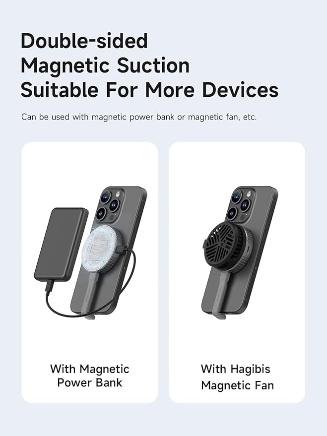 Hagibis Magnetic M.2 2230 NVMe SSD Enclosure with Magsafe for iPhone 17 16 15 Pro Max ProRes, 10Gbps USB C to NVMe Adapter, 100W PD, USB C, External SSD Case for MacBook, iPad Pro(MC100 Pro)