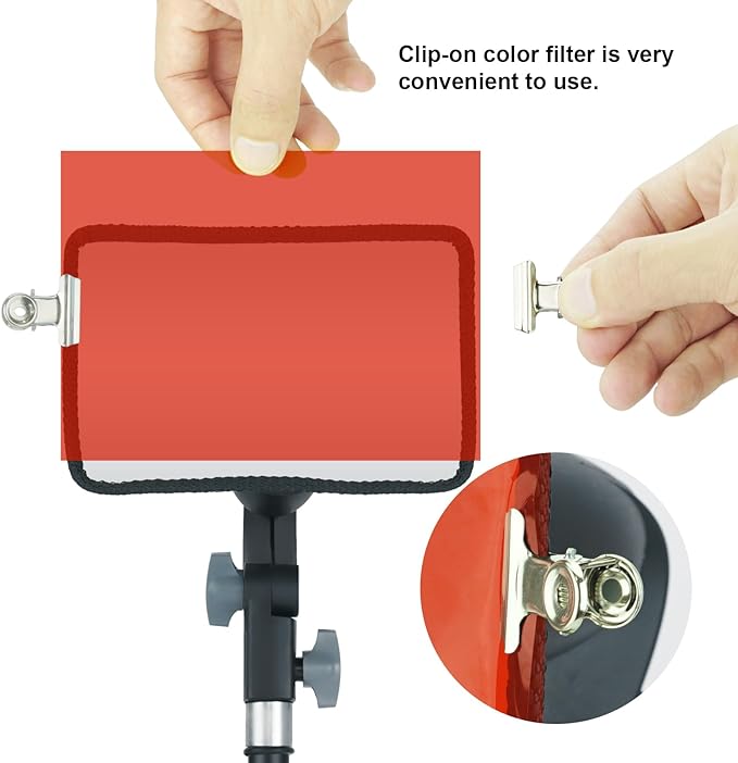 LINCO 920 Lumens LED Video Light with Adjustable Tripod Stand/Color Filters, Studio Lighting Kit for Tablet Shooting, Collection Portrait YouTube Photography Video Making-2 Packs