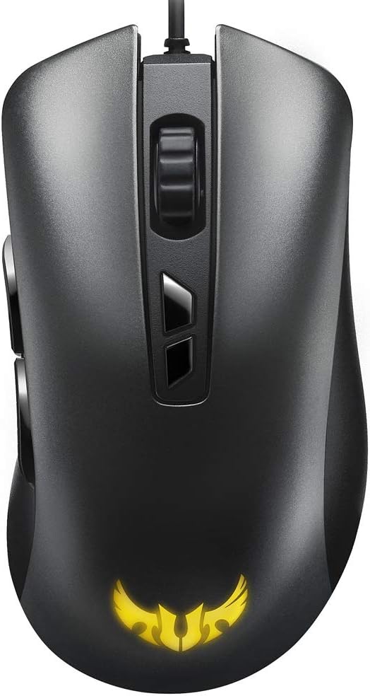 ASUS TUF Gaming M3 Ergonomic Wired RGB Gaming Mouse with 7000-dpi Sensor, Lightweight Build, Durable Coating, Heavy-Duty switches, Seven programmable Buttons and Aura Sync