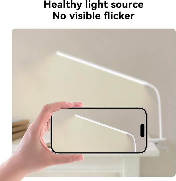 2-Pack LED Desk Lamp with Clamp,College Dorm Room Students Study Reading Desk Lights,Dimming,Hose Desk Lamps,Home Office Computer Light,gooseneck,Swing Arm Work Table Lamps,Clip Bed Light