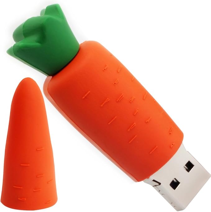 4X16GB Fruits USB Flash Drive Cute USB Thumb Drive Memory Stick Pineapple Carrot Banana Strawberry Pen Drive Gift Data Storage U Disk(Pack of 4 Fruits)