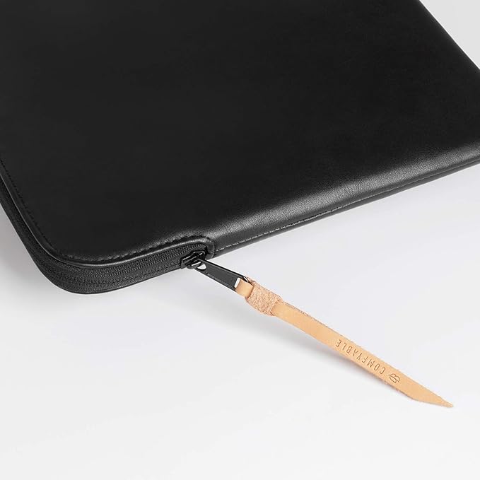 Comfyable Tablet Sleeve Compatible with iPad Air 13 inch M4 2026, iPad Pro 13" M5 with Magic Keyboard & Pencil Holder - PU Leather Bag Slim Protective Cover Case - Black